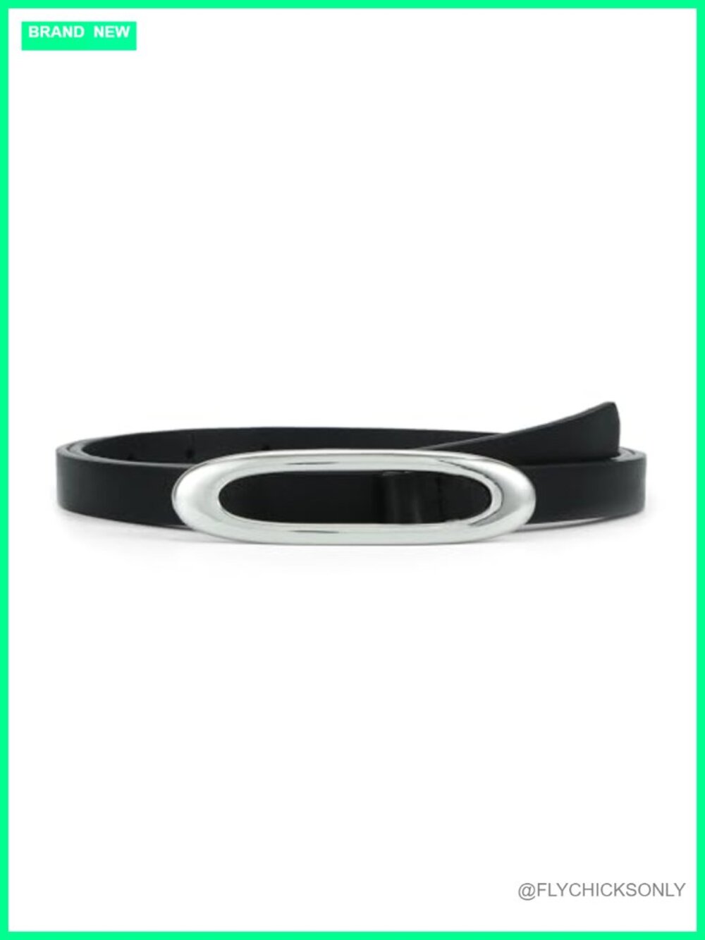 Women's Skinny Faux Leather Belt for Jeans Dresses with Silver Buckle